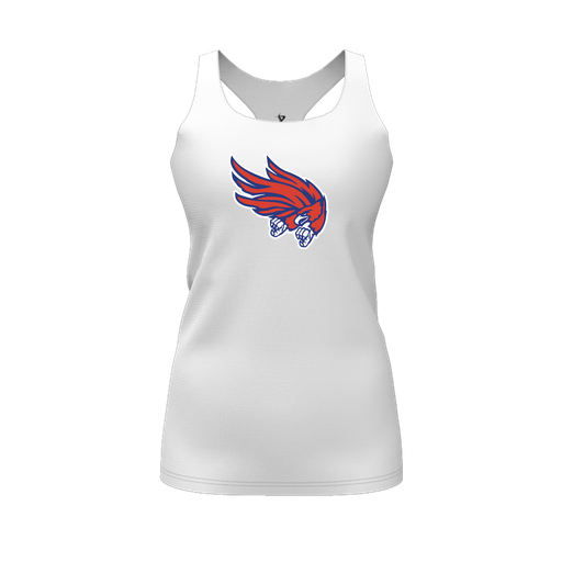 [FT0TRBWH-FYS-LOGO2] Decker Racerback Tank Top (Female Youth S, White, Logo 2)