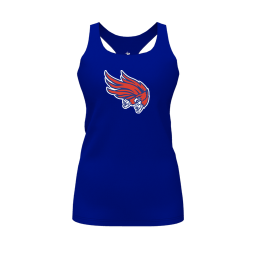 [FT0TRBRY-FYS-LOGO2] Decker Racerback Tank Top (Female Youth S, Royal, Logo 2)