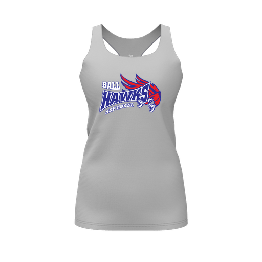 [FT0TRBGY-FYS-LOGO1] Decker Racerback Tank Top (Female Youth S, Gray, Logo 1)