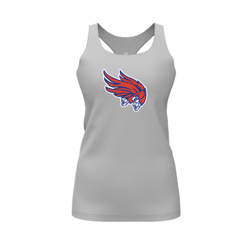 [FT0TRBGY-FYS-LOGO2] Decker Racerback Tank Top (Female Youth S, Gray, Logo 2)