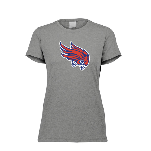 [FTSCUBGY-FAXS-LOGO2] Decker Women's Tri-Blend T-Shirt - Short Sleeve (Female Adult XS, Gray, Logo 2)