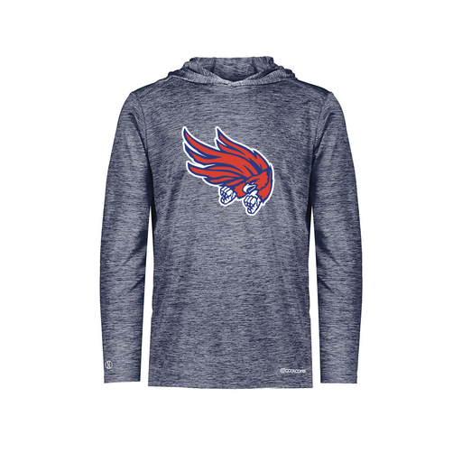 [FOLHCGNV-AS-LOGO2] Decker Men's Charge Hoodie (Adult S, Navy, Logo 2)