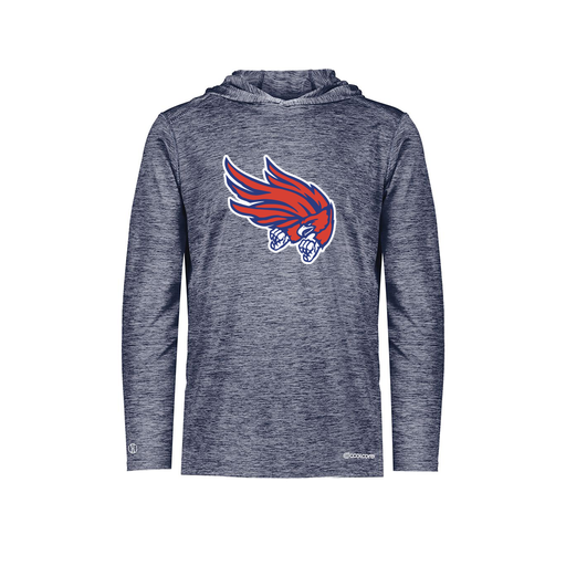 [FOLHCGNV-YS-LOGO2] Decker Youth Charge Hoodie (Youth S, Navy, Logo 2)