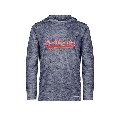 [FOLHCGNV-YS-LOGO3] Decker Youth Charge Hoodie (Youth S, Navy, Logo 3)