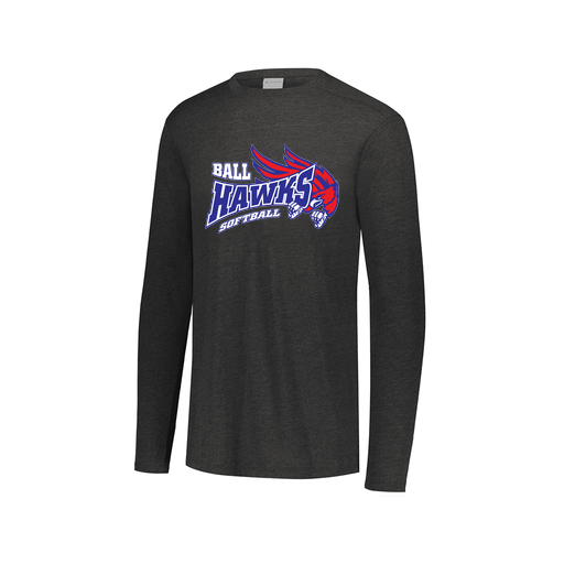 [FTLCUBBK-AXS-LOGO1] Decker Men's Tri-Blend T-Shirt - Long Sleeve (Adult XS, Black, Logo 1)