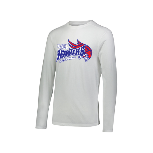 [FTLCUBWH-AXS-LOGO1] Decker Men's Tri-Blend T-Shirt - Long Sleeve (Adult XS, White, Logo 1)