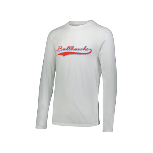 [FTLCUBWH-AXS-LOGO3] Decker Men's Tri-Blend T-Shirt - Long Sleeve (Adult XS, White, Logo 3)